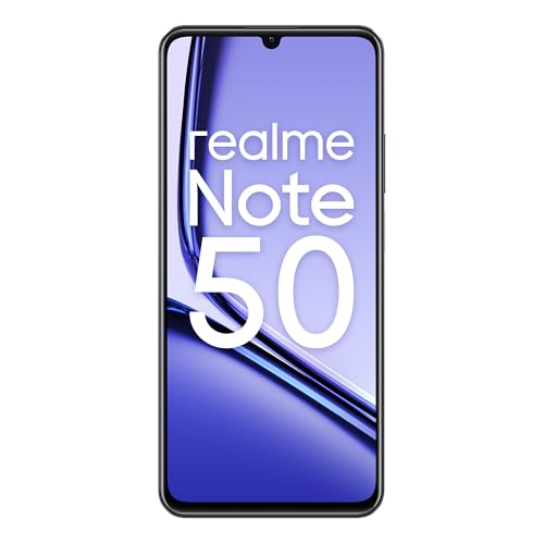 realme Note 50 Smartphone 4+128 GB, 7.99mm Slim and Light Body, 90 Hz Display Screen, 13MP AI Camera, 5000mAh Battery, Dual SIM Cards, Black (Without Adapter) 2
