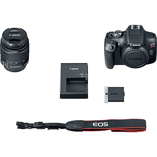 Canon EOS Rebel T7 DSLR Camera with 18-55mm Lens Bundled with 64GB Memory Card + Camera Bag + 58mm UV Filter + Microfiber Cleaning Cloth (5 Items) 5
