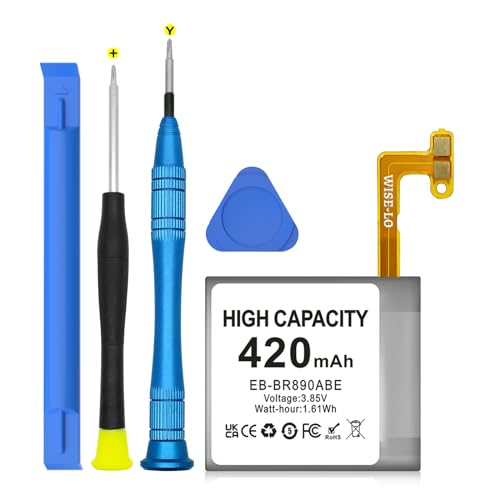 SHENMZ Battery for Samsung Galaxy Watch 4 Classic EB-BR890ABY SM-R890 SM-R895 (46mm) / SM-R870 SM-R875 SM-R875U (44mm) with Repair Tool Kits, 420mAh 1