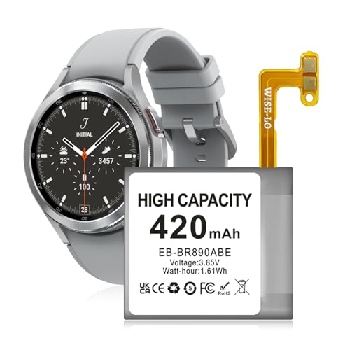 SHENMZ Battery for Samsung Galaxy Watch 4 Classic EB-BR890ABY SM-R890 SM-R895 (46mm) / SM-R870 SM-R875 SM-R875U (44mm) with Repair Tool Kits, 420mAh 2