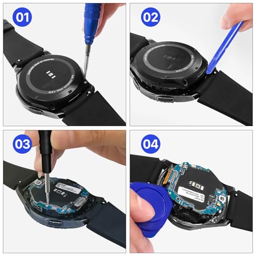 SHENMZ Battery for Samsung Galaxy Watch 4 Classic EB-BR890ABY SM-R890 SM-R895 (46mm) / SM-R870 SM-R875 SM-R875U (44mm) with Repair Tool Kits, 420mAh 5