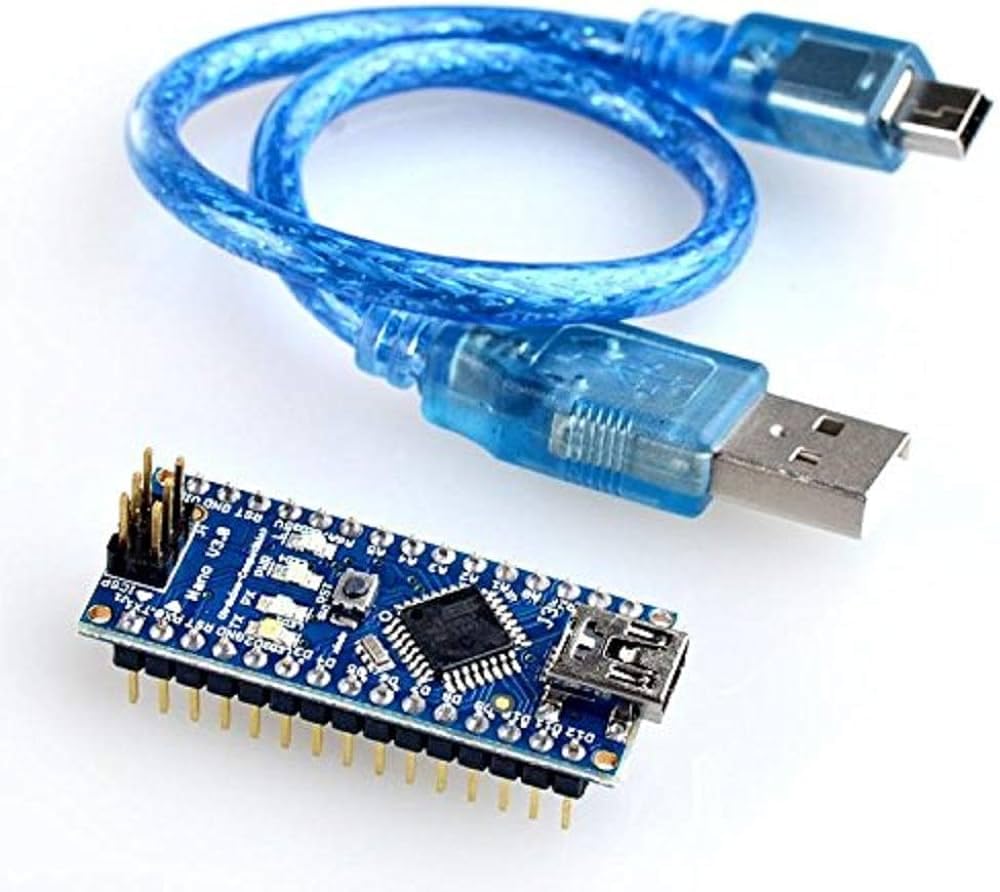 QUICKSMART Nano V3 Board compatible, Nano v3 Board with Soldered Pins & USB Cable For Beginners or robotics starter kits compatible Arduino Nano V3 - Pack of 1 1