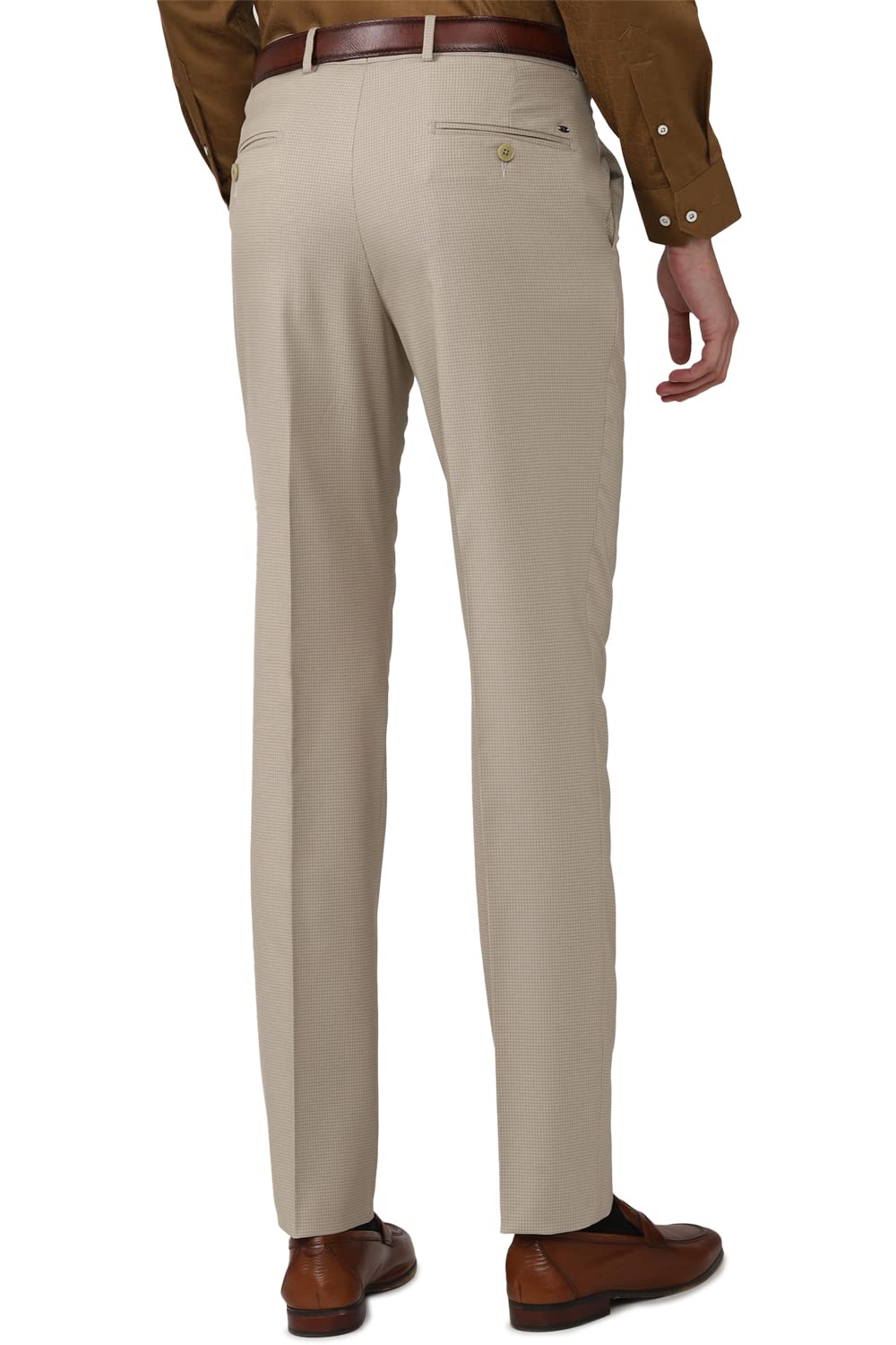 Van Heusen Men's Slim Formal Trousers (VHTFFSLB304261_Nude_38) 3