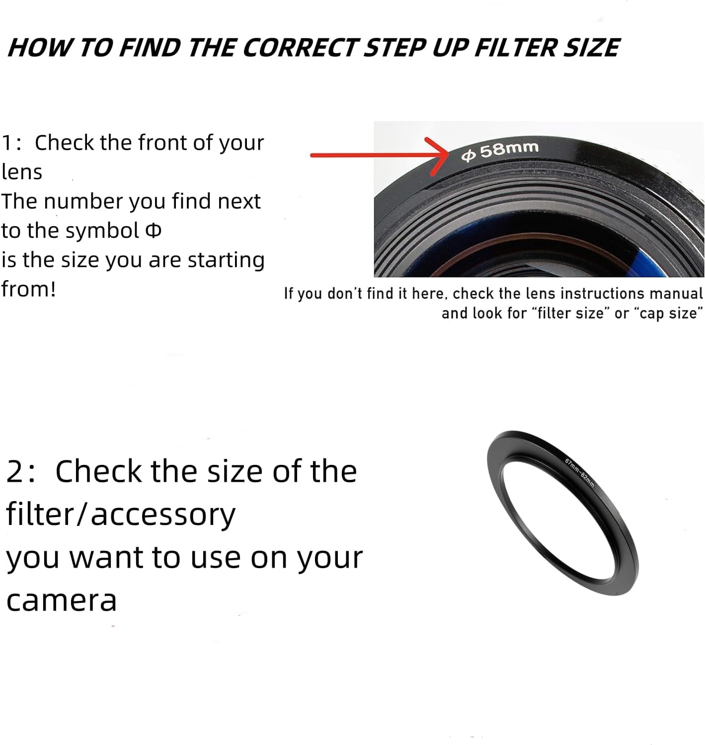YLLXZQ Step-up Adapter Rings,67mm to 86mm Step Up Ring,Step-Down Rings Filter Ring Adapter,for All Brands of DSLR Camera Lens UV ND CPL Stepping Rings Step Down Rings Filter Adapter 5