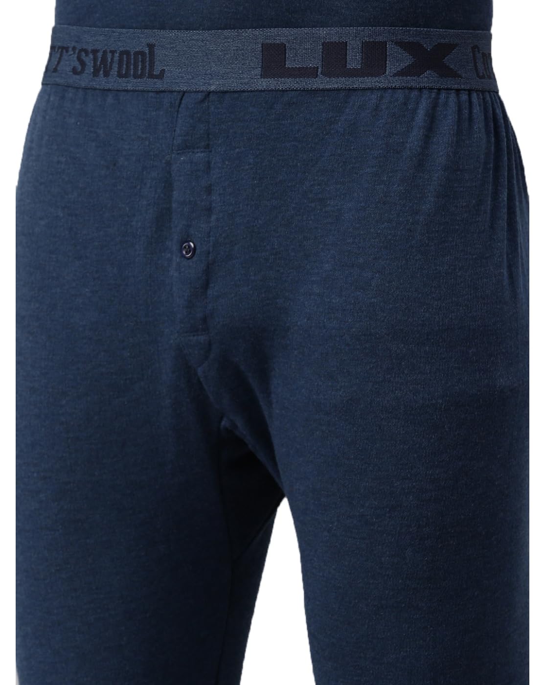 Lux Cottswool Men's Cotton Thermal Set (COTT_Blue_FS_Vneck_TRO_Set_L-90) 3