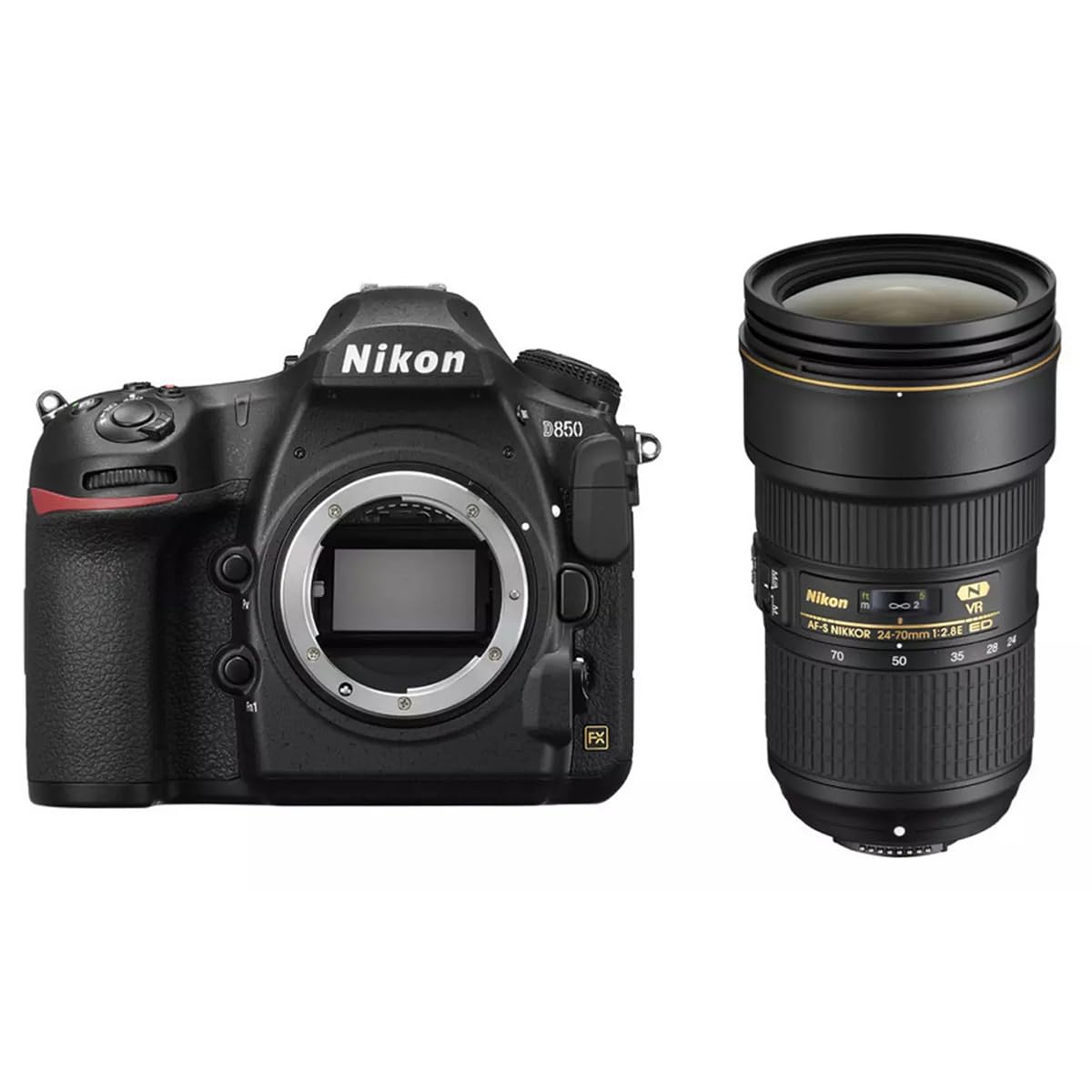 Nikon D850 DSLR Camera with AF-S NIKKOR 24-70mm f/2.8E ED VR Lens 1