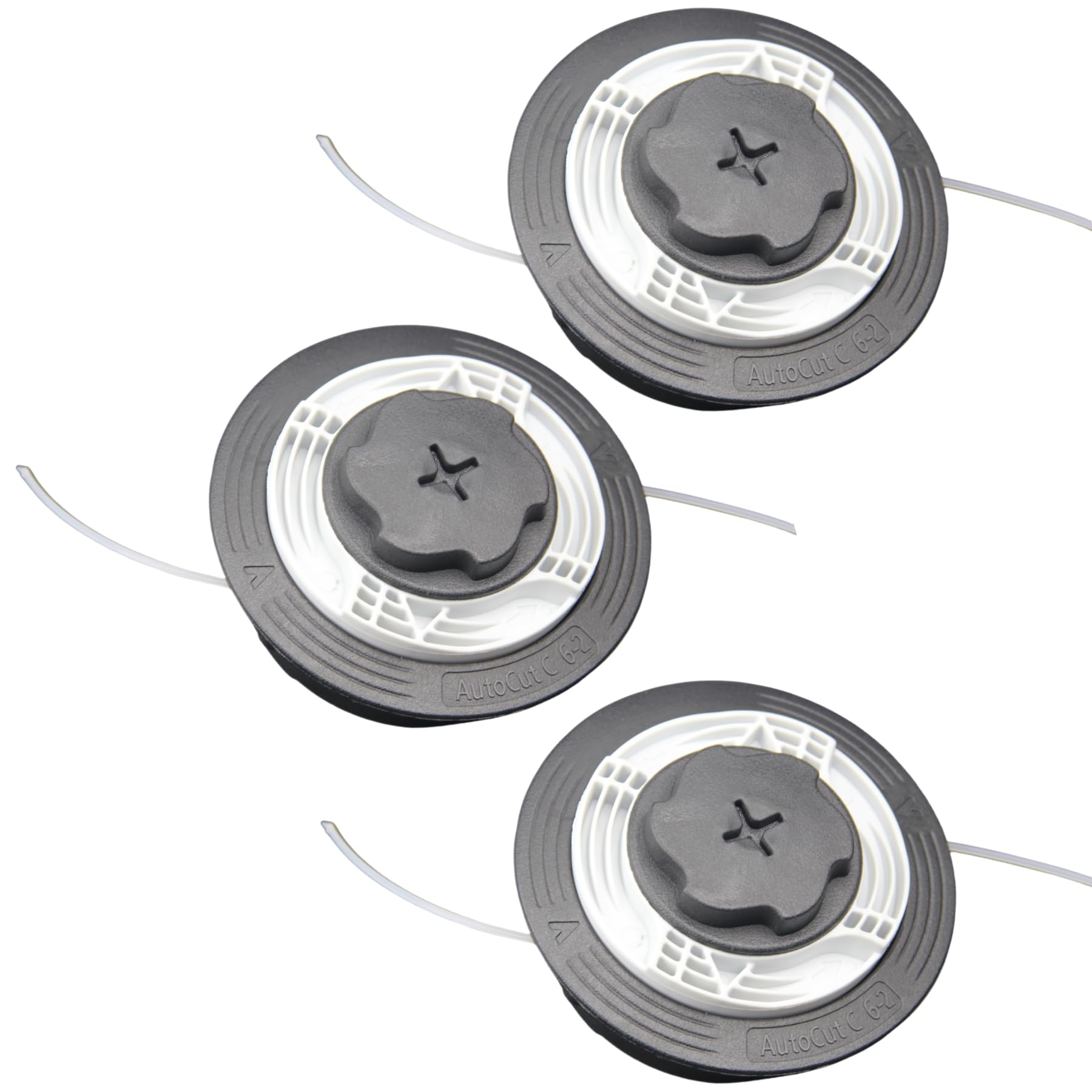 HHLZDHH 3 - Pack C6-2 Trimmer Head for Stihl FS38 FS40 FS40C FS45 FS46 FS50 FS50C FSA60R FSA86R FSE60 FSE71 FSE81 Easy Loading Lawn Mower Garden Tool Accessories 1