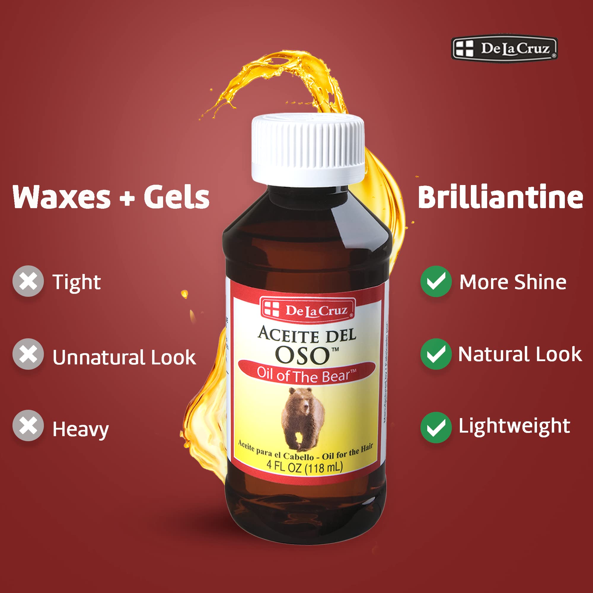 De La Cruz Oil of the Bear / Aceite del Oso 4 fl. oz. 1 pack 4