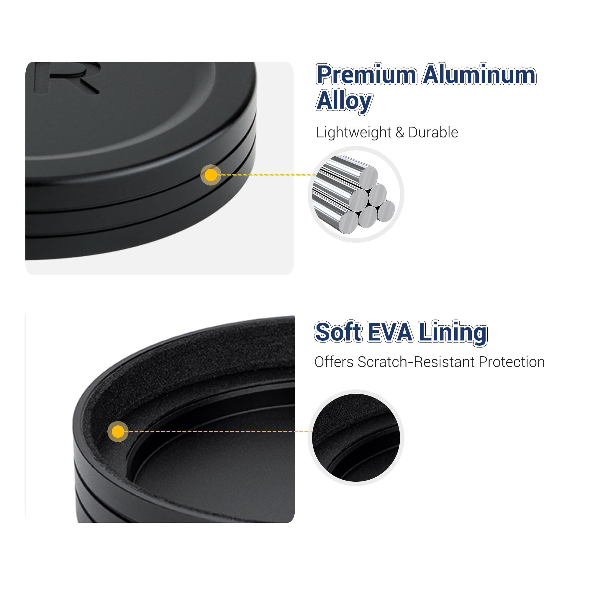 JJC Camera Lens Cap for Ricoh GR IV GRIV GR4 GR IV HDF Monochrome with Soft EVA Interior, Aluminium Durable Lens Protector Cover for GR 4 Digital Camera Accessories, Anti-dust and Scratch-Resistant 4