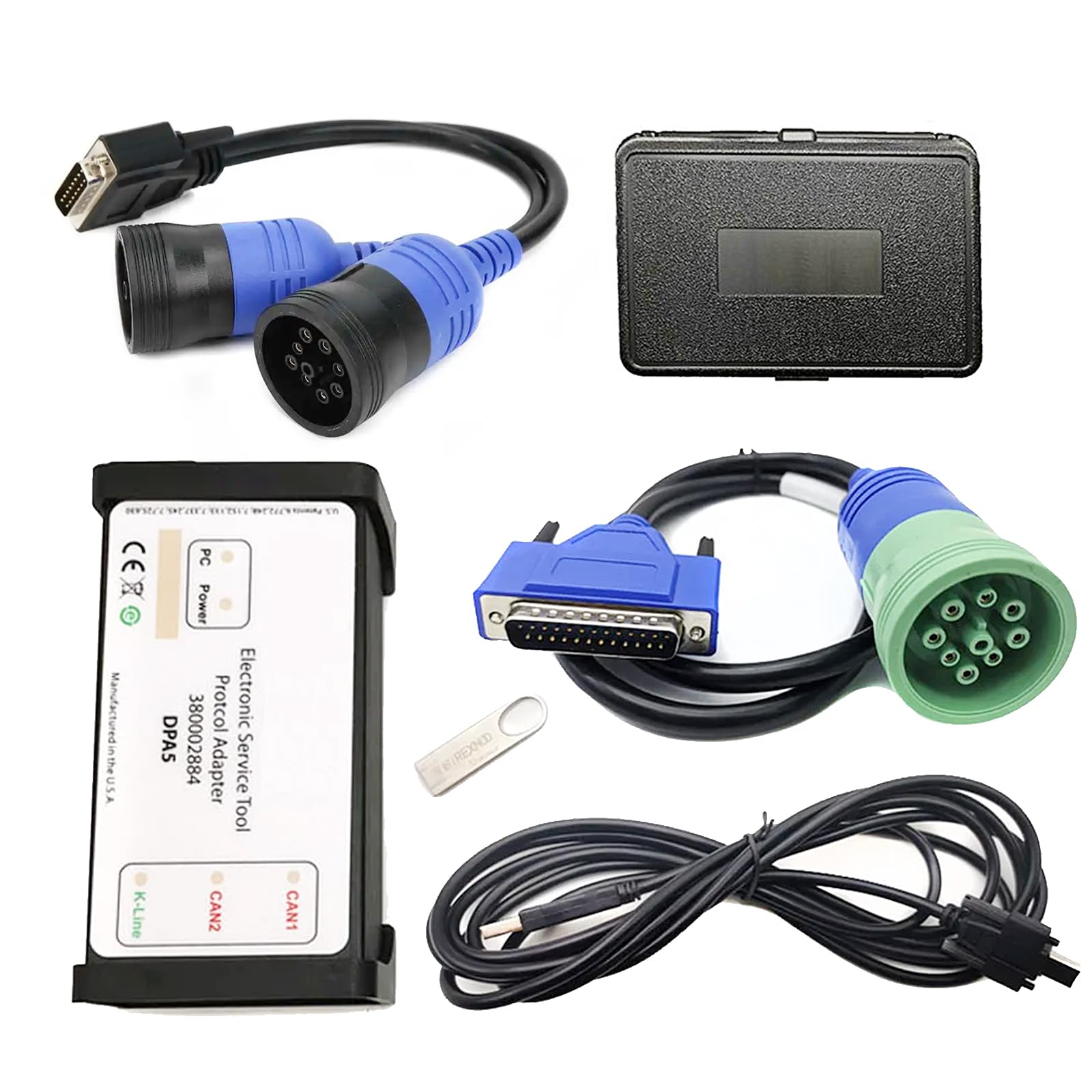 EST V8.7 V9.12 DPA5 Diagnostic Tool Kit 380002884 Dearborn Protocol Adapter 5 for Holland Electronic Service Tools, EST DPA5 Diagnostic Tool (dpa5 and est9.12) 1