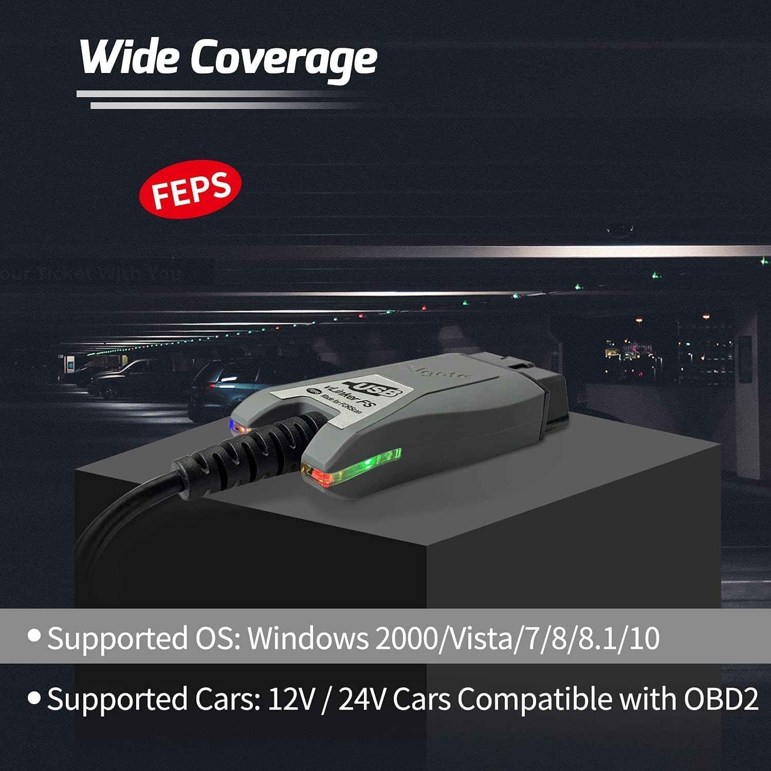 Vgate vLinker FS OBD2 USB Adapter for FORS-can HS/MS-CAN Auto Switch 4