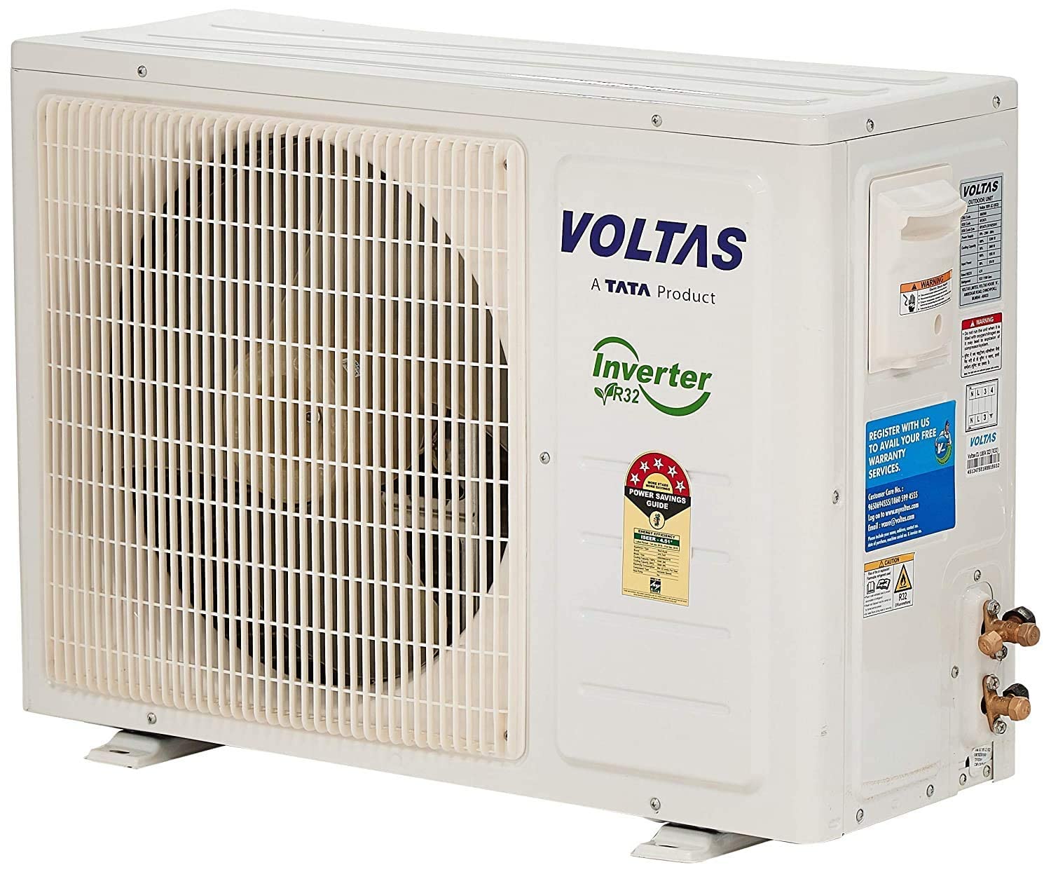 Voltas 1.5 Ton Inverter 3 Star Split AC (183V CAZZ, R-32, White) 3