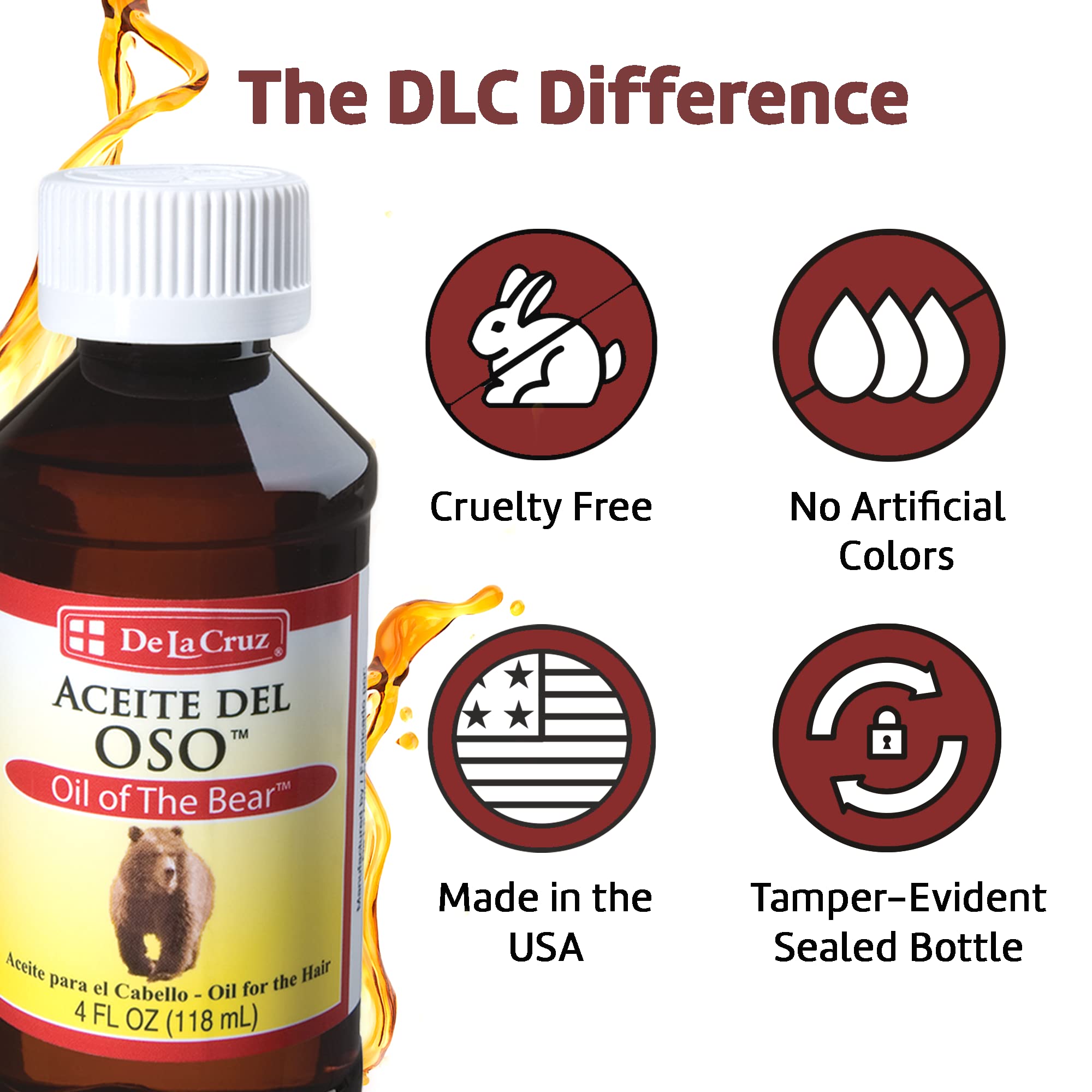 De La Cruz Oil of the Bear / Aceite del Oso 4 fl. oz. 1 pack 5