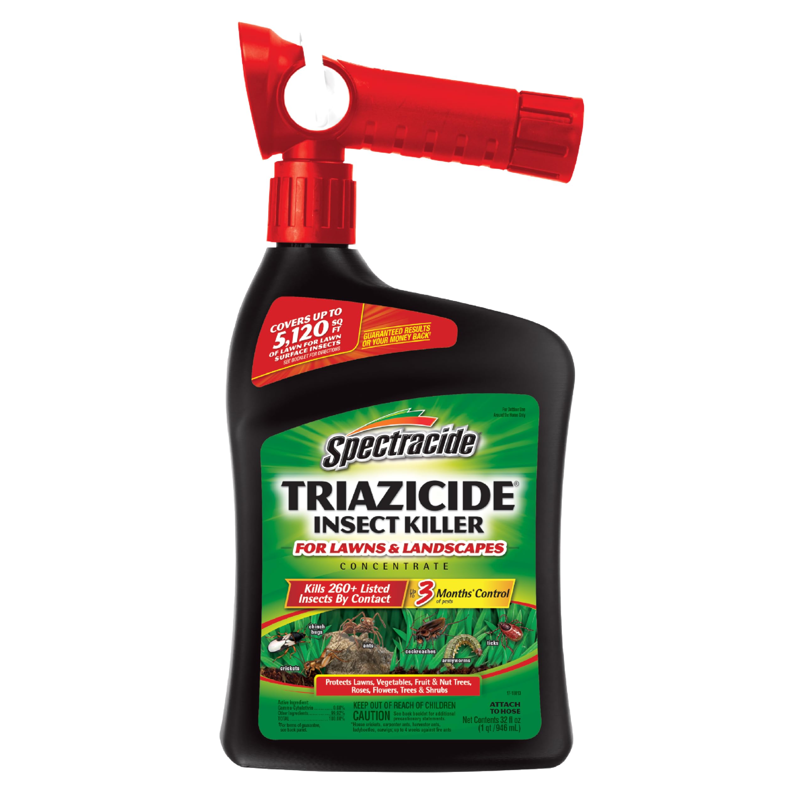 Spectracide Triazicide Insect Killer For Lawns & Landscapes Concentrate (Ready-To-Spray), Protects Lawns, Vegetables, Fruit & Nut Trees, Roses, Flowers & Shrubs, 32 fl Ounce 2