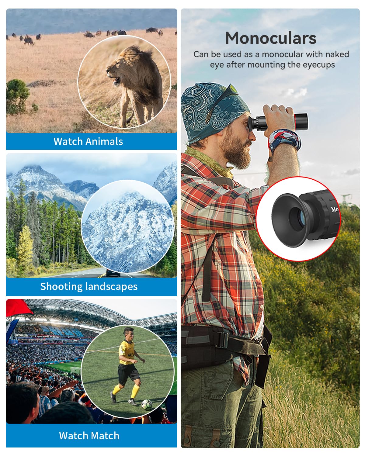 Evil Eye 18X Telephoto Lens, HD Telephoto Mobile Cell Phone Lens with Tripod, BAK4 Prism/FMC Lens, Lens Attachment for Android & iPhone, Samsung and Most Smartphone 3