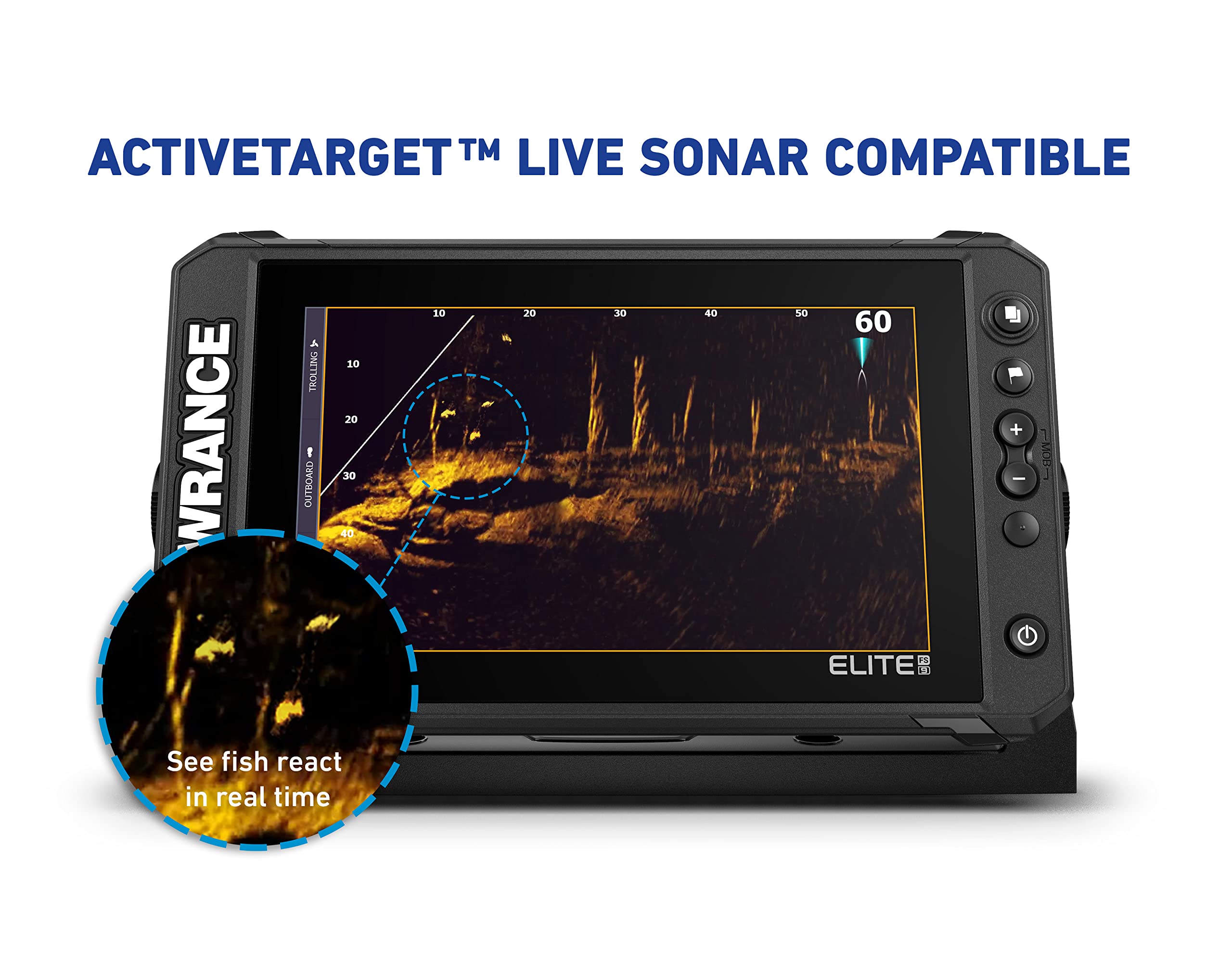 Lowrance Elite FS 9 Fish Finder with Active Imaging 3-in-1 Transducer, Preloaded C-MAP Contour+ Charts 2